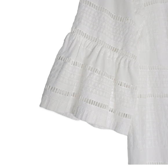 J. Crew eyelet lined flare sleeve dress size 6 - Picture 4 of 7